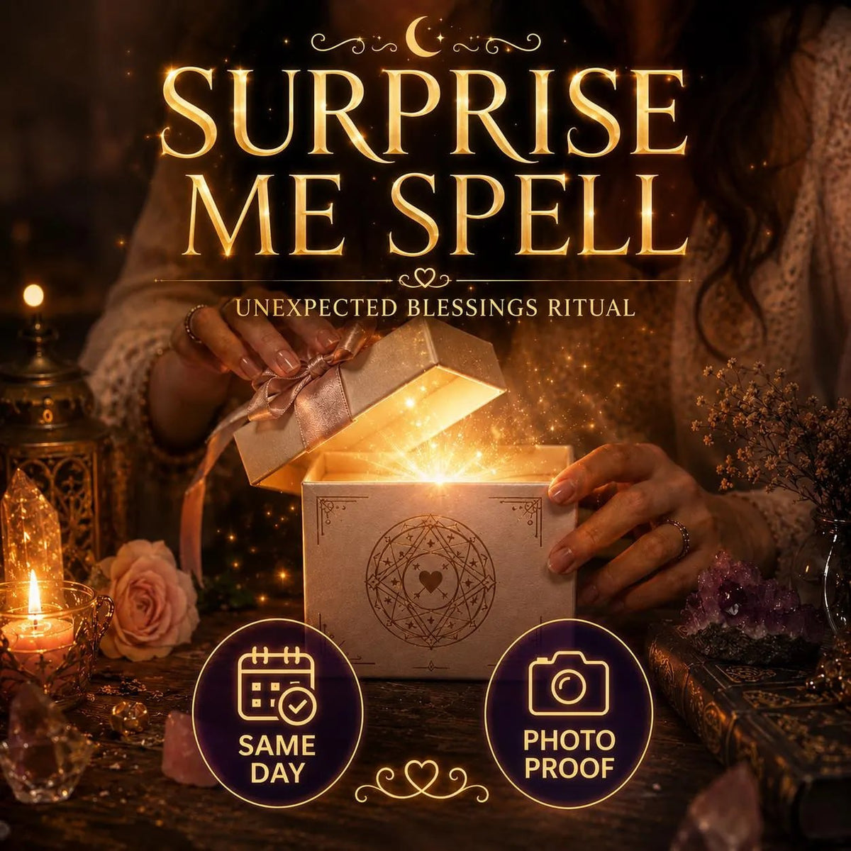 Surprise Me Spell | Unexpected Blessings Ritual | Attract Joy, Gifts (Same Day)